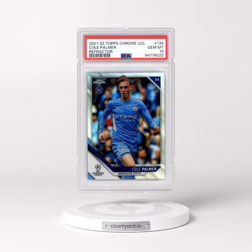 2021 Topps Chrome UEFA Champions League #135 Cole Palmer - Refractor (PSA 10 GEM MINT)