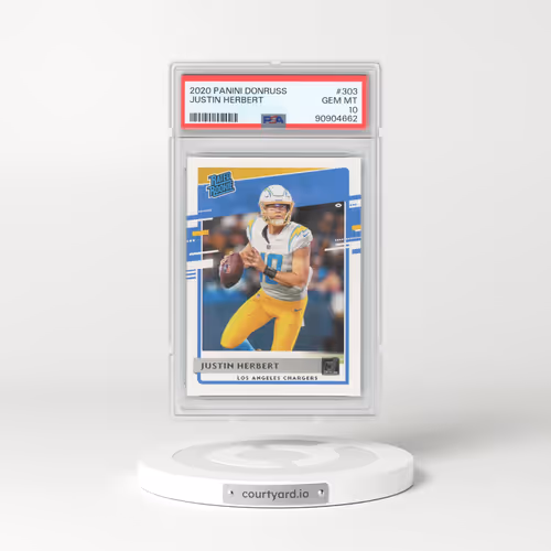 2020 Panini Donruss #303 Justin Herbert (PSA 10 GEM MINT)