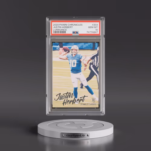 2020 Panini Chronicles Luminance #203 Justin Herbert (PSA 10 GEM MINT)