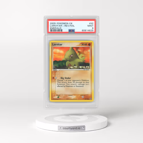 2005 Pokémon EX Emerald #52 Larvitar - Reverse Foil (PSA 9 MINT)