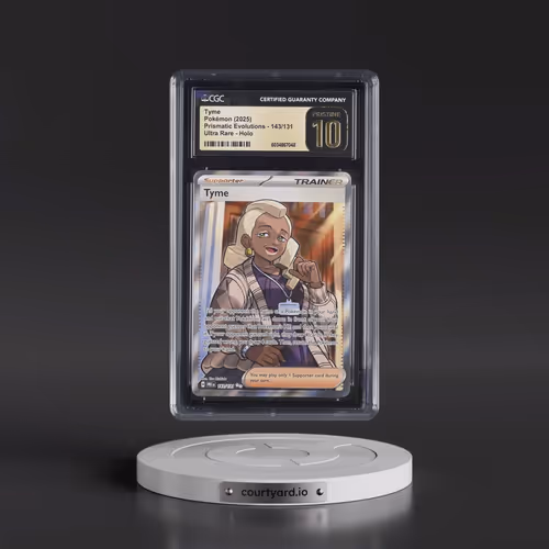 2025 Prismatic Evolutions - PRE EN #143/131 Tyme - Ultra Rare Holo (CGC 10 PRISTINE)