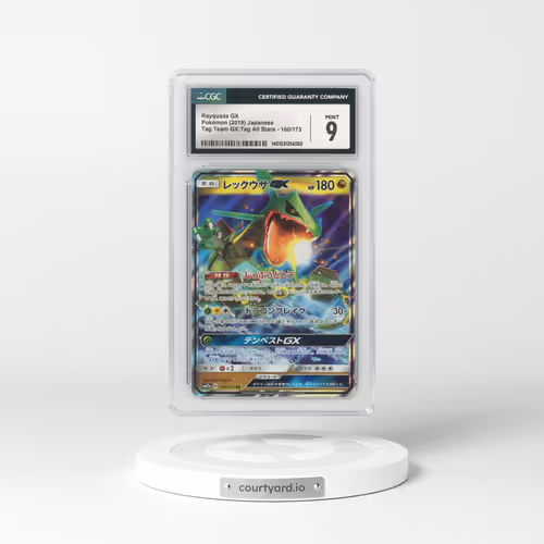 2019 Japanese Tag Team GX All Stars #100 Rayquaza GX - Full Art Holo (CGC 9 MINT)