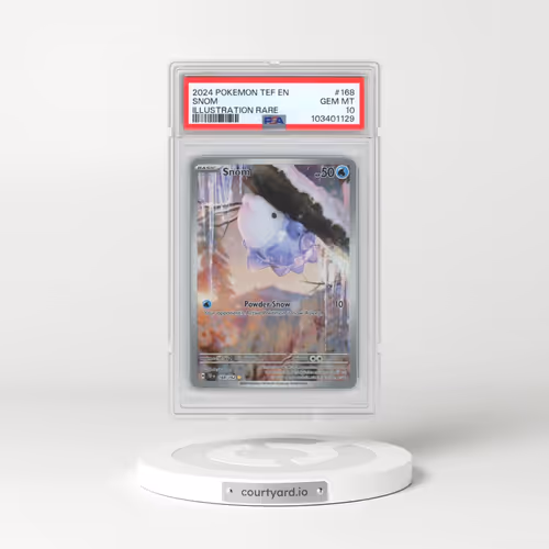 2024 Pokémon Tef EN-Temporal Forces #168 Snom - Illustration Rare (PSA 10 GEM MINT)