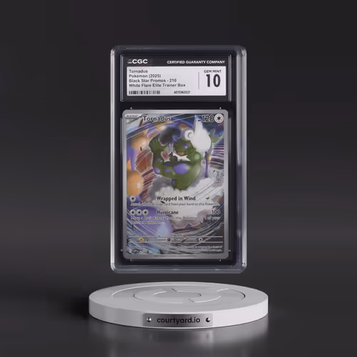 2025 Pokémon Svp EN-SV Black Star Promo #210 Tornadus - White Flare Elite Trainer Box (CGC 10 GEM MI