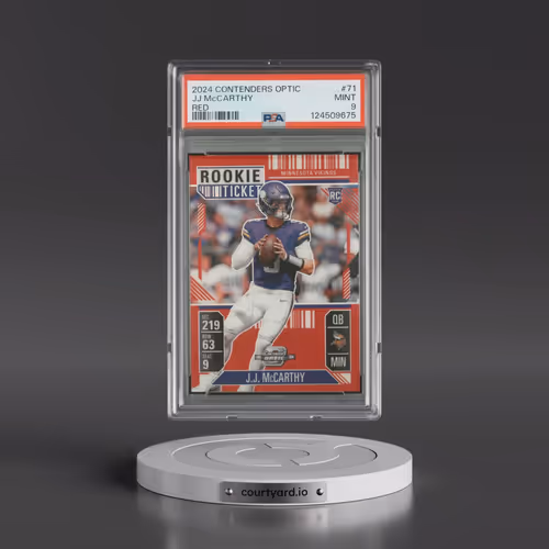 2024 Panini Contenders Optic #71 JJ McCarthy - Red (PSA 9 MINT)