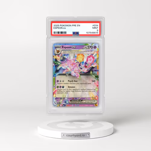 2025 Pokémon Pre EN-Prismatic Evolutions #034 Espeon EX - Holo (PSA 9 MINT)