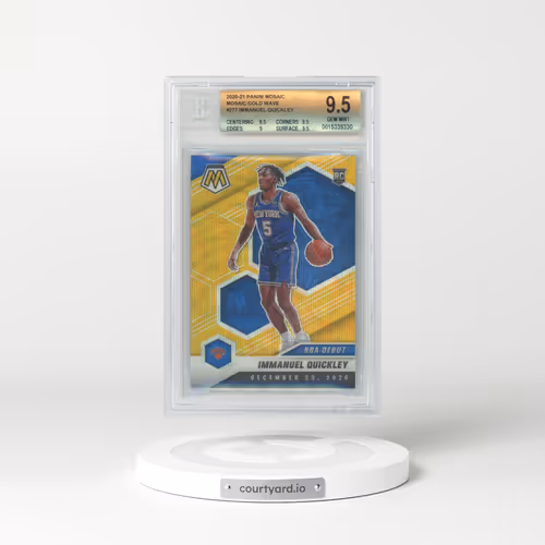 2020 Panini Mosaic #277 Immanuel Quickley - Gold Wave (BGS 9.5 GEM MINT)