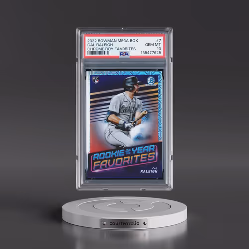 2022 Bowman Mega Box Chrome Rookie of the Year Favorites #7 Cal Raleigh (PSA 10 GEM MINT)