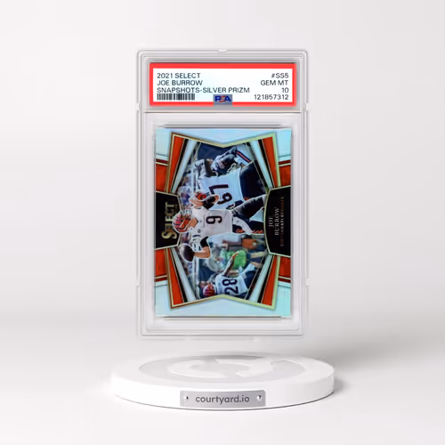 2021 Panini Select Snapshots #SS5 Joe Burrow - Silver Prizm (PSA 10 GEM MINT)