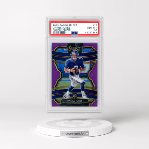 2019 Panini Select #16 Daniel Jones - Purple Prizm (PSA 10 GEM MINT)