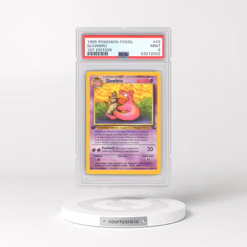 1999 Pokémon Fossil #43 Slowbro - 1st Edition (PSA 9 MINT)