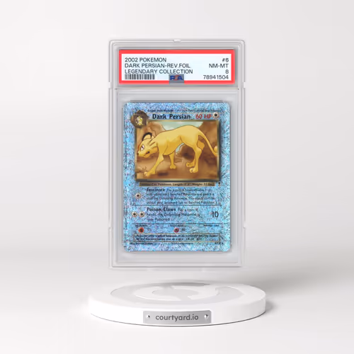 2002 Pokémon Legendary Collection #6 Dark Persian - Reverse Foil (PSA 8 NM-MT)