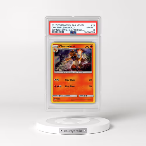 2017 Pokémon Sun & Moon Burning Shadows #19 Charmeleon - Holo Charizard GX Premium Collection (PSA 8 NM-MT)