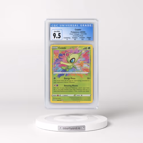 2020 Vivid Voltage #009/185 Celebi - Amazing Rare Holo (CGC 10 GEM MINT)