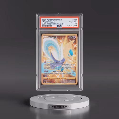 2021 Pokémon Sword & Shield Evolving Skies #228 Cresselia - Full Art Secret (PSA 10 GEM MINT)