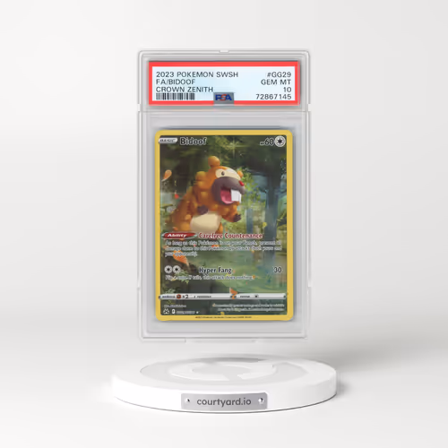 2023 Pokémon Sword and Shield Crown Zenith #GG29 Bidoof - Full Art (PSA 10 GEM MINT)