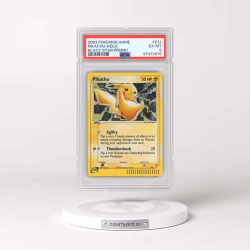 2003 Pokémon Black Star Promo #012 Pikachu - Holo (PSA 6 EX-MT)
