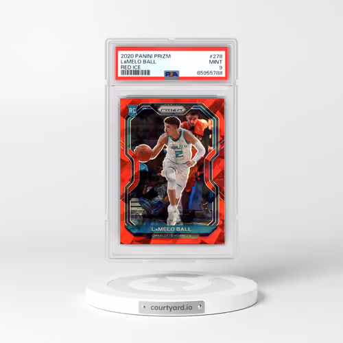 2020 Panini Prizm #278 LaMelo Ball - Red Ice (PSA 9 MINT)