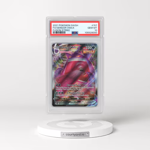 2021 Pokémon Sword & Shield Fusion Strike #157 Gengar Vmax - Full Art (PSA 10 GEM MINT)