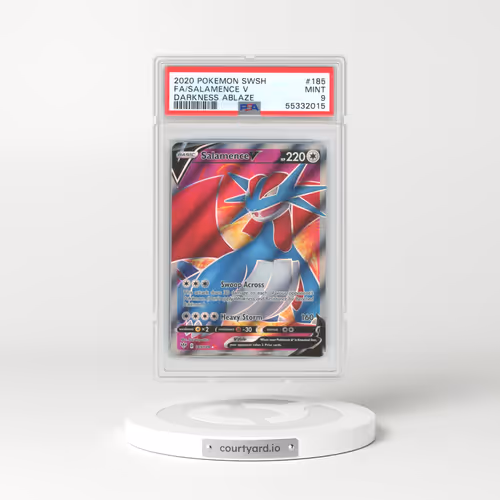 2020 Darkness Ablaze #185 Salamence V - Full Art Holo (PSA 9 MINT)