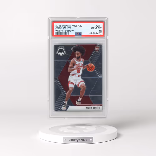 2019 Panini Mosaic #211 Coby White - Variation (PSA 10 GEM MINT)