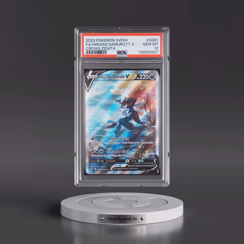 2023 Pokémon Sword and Shield Crown Zenith #GG51 Hisuian Samurott V - Holo Full Art (PSA 10 GEM MINT