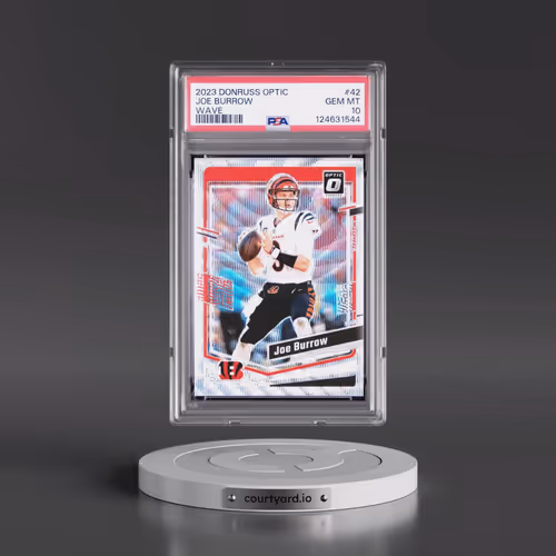 2023 Panini Donruss Optic #42 Joe Burrow - Wave (PSA 10 GEM MINT)
