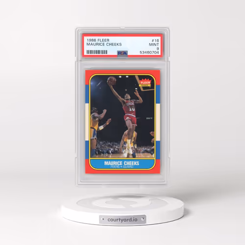 1986 Fleer #16 Maurice Cheeks (PSA 9 MINT)