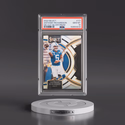 2023 Panini Select #117 Anthony Richardson - Die-Cut Silver Prizm (PSA 10 GEM MINT)