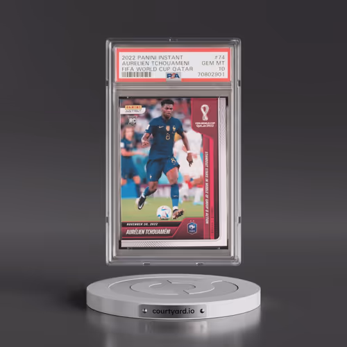 2022 Panini Instant FIFA World Cup Qatar #74 Aurelien Tchouameni (PSA 10 GEM MINT)