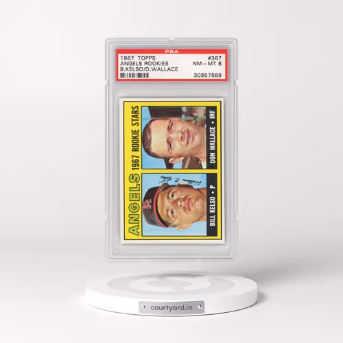 1967 Topps #367 Angels Rookies - B.Kelso/D.Wallace (PSA 8 NM-MT)