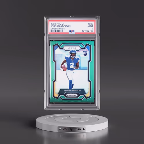 2023 Panini Prizm #368 Jordan Addison - Green Prizm (PSA 9 MINT)