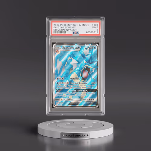 2017 Pokémon Sun & Moon Crimson Invasion #101 Gyarados GX - Holo Full Art (PSA 9 MINT)