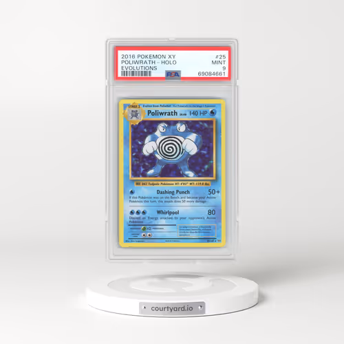 2016 Pokémon XY Evolutions #25 Poliwrath - Holo (PSA 9 MINT)