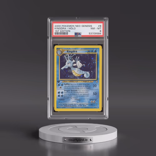 2000 Pokémon Neo Genesis #8 Kingdra - 1st Edition Holo (PSA 8 NM-MT)