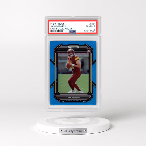 2022 Panini Prizm #306 Sam Howell - Light Blue Prizm (PSA 10 GEM MINT)