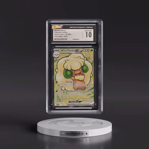 2025 Pokémon Wht EN-White Flare #157 Whimsicott EX - Holo Ultra Rare (CGC 10 GEM MINT)