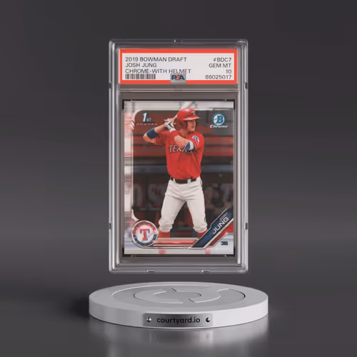 2019 Bowman Draft #BDC7 Josh Jung - Chrome-With Helmet (PSA 10 GEM MINT)