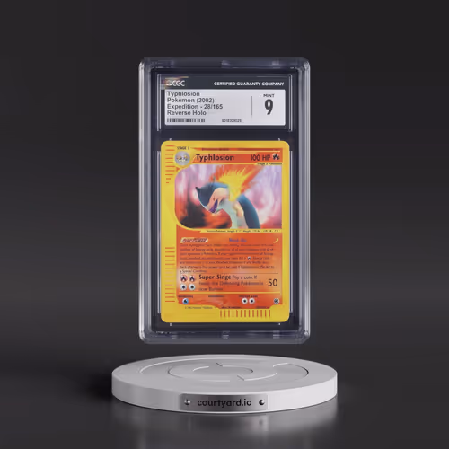 2002 Expedition #28/165 Typhlosion - Reverse Holo (Gold E-Reader Logo) (CGC 9 MINT)