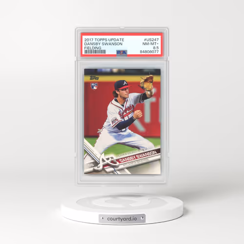 2017 Topps Update #US247 Dansby Swanson - Fielding (PSA 8.5 NM-MT+)