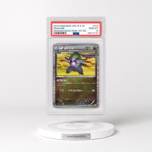 2012 Pokémon Black & White Dragon Selection #014 Fraxure - 1st Edition (PSA 10 GEM MINT)