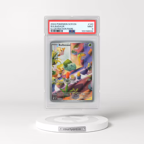 2024 Pokémon Scr EN-Stellar Crown #143 Bulbasaur - Illustration Rare (PSA 9 MINT)