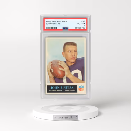 1965 Philadelphia #12 John Unitas (PSA 4 VG-EX)