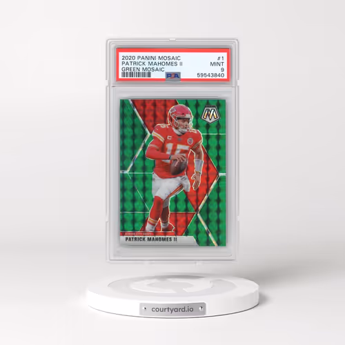 2020 Panini Mosaic #1 Patrick Mahomes II - Green Mosaic (PSA 9 MINT)