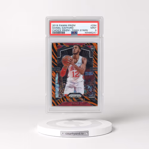 2019 Panini Prizm #294 Daniel Gafford - Choice Prizm-Tiger Stripe (PSA 9 MINT)