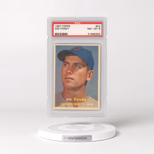 1957 Topps #42 Dee Fondy (PSA 8 NM-MT)