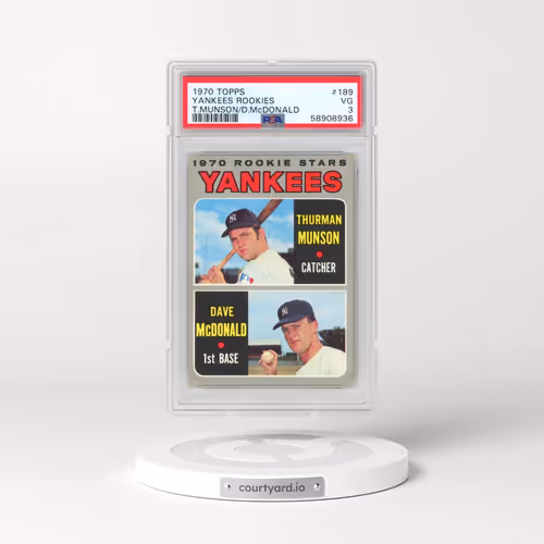 1970 Topps #189 Yankees Rookies - T.Munson/D.McDonald (PSA 3 VG)