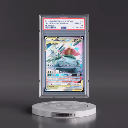 2019 Pokémon Sun & Moon Team Up #1 Celebi & Venusaur GX - Holo (PSA 10 GEM MINT)