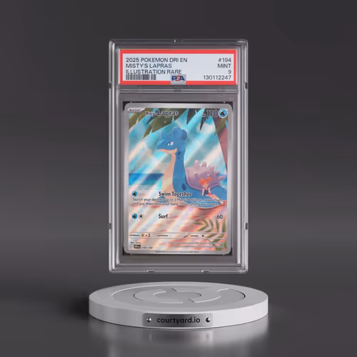 2025 Pokémon Dri EN-Destined Rivals #194 Misty's Lapras - Illustration Rare (PSA 9 MINT)