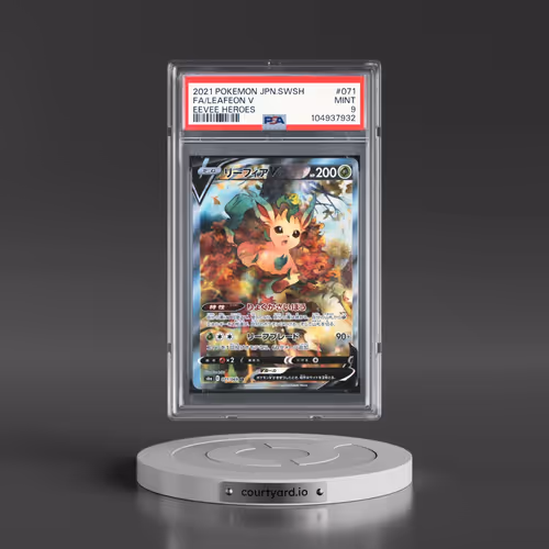 2021 Pokémon Sword & Shield Eevee Heroes #071 Leafeon V - Holo Full Art (PSA 9 MINT)